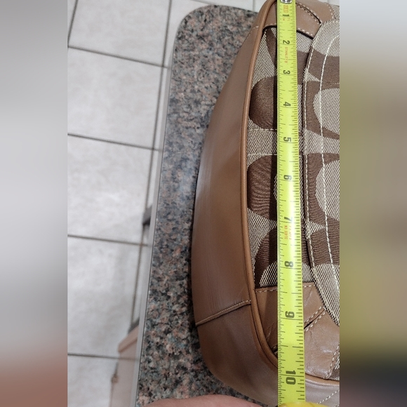 COACH ERGO Brown Signature C Jacquard Leather Monogram  Hobo Bag - Picture 12 of 17